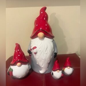 10 Strawberry Street Festive Nordic Gnome Canister Set and Salt & Pepper Shakers